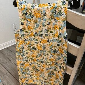 Dress knee length. Used once. Has some stretch to it